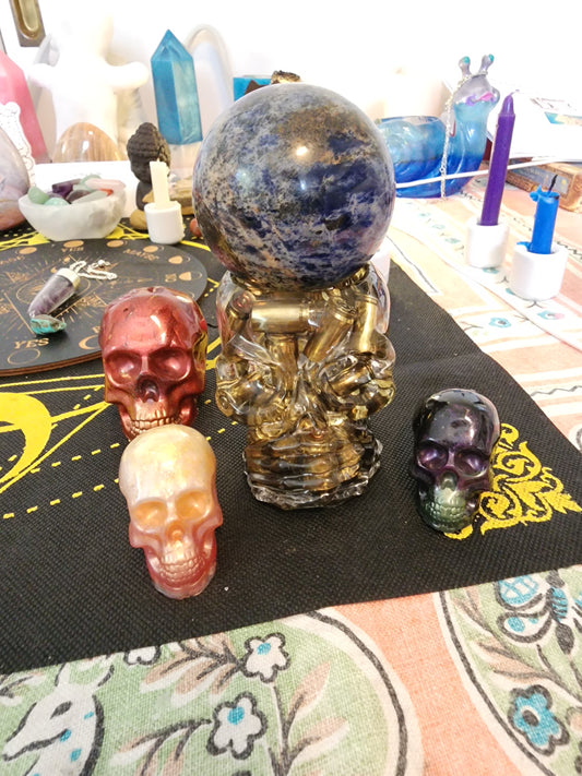 Bullet Casing Resin Skulls